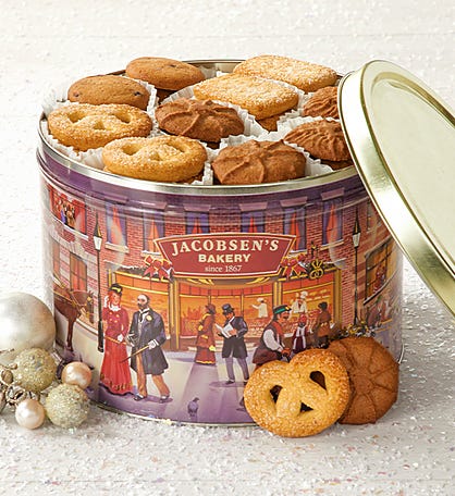 Holiday Tin with Assorted Holiday Cookies
